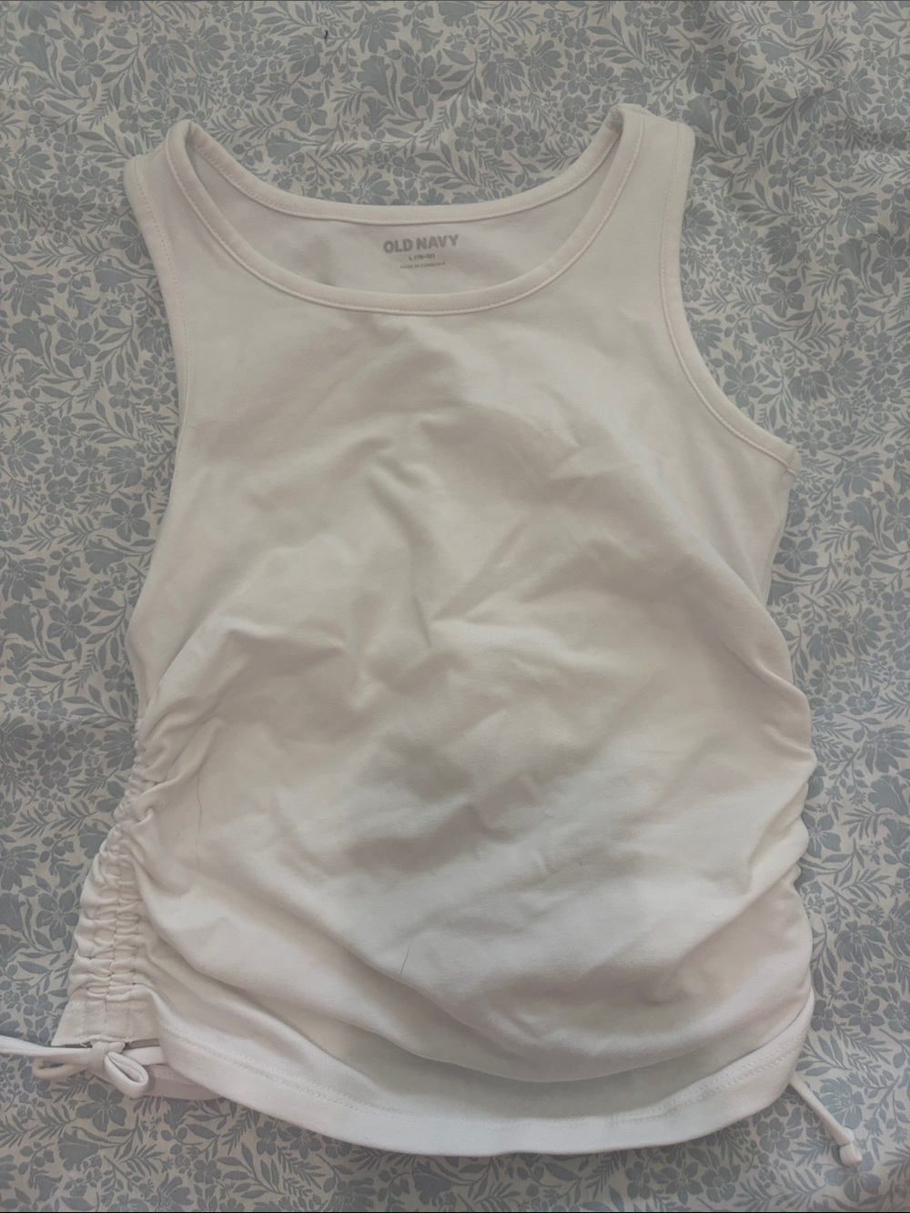 Old Navy Pale Pink Side-Ruched Tank Top